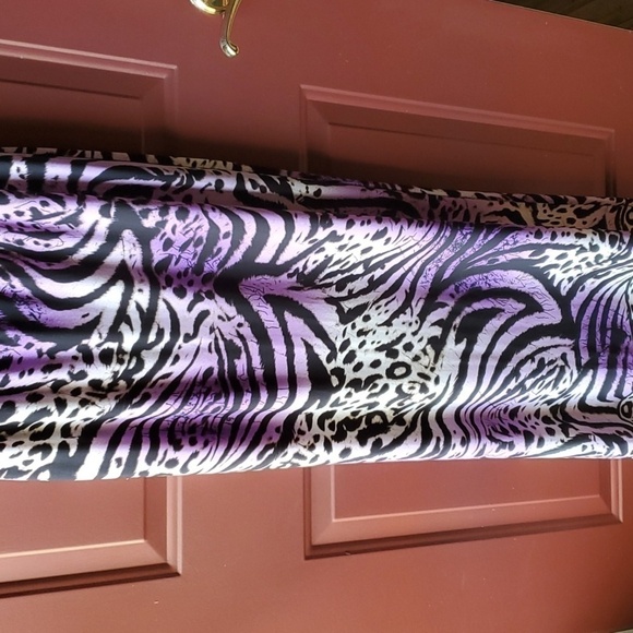 Boston Proper purple animal print maxi dress. Strapless size 4 - Picture 3 of 11